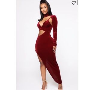 Burgundy party dress